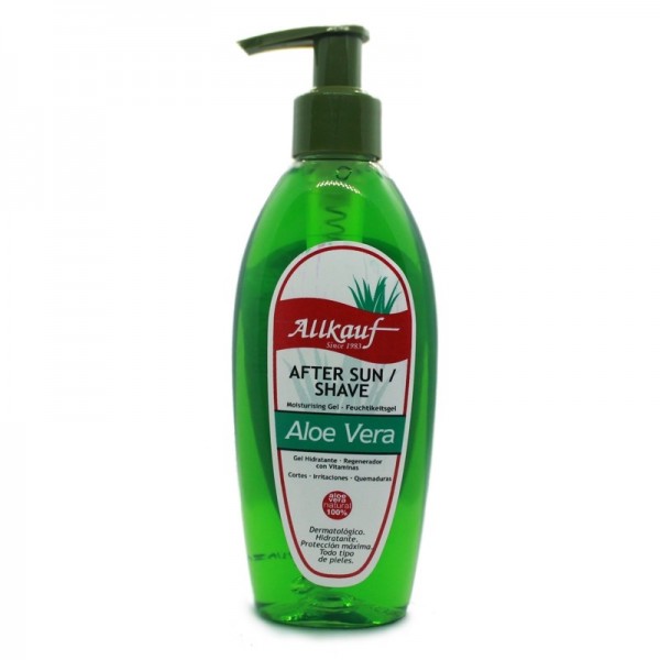 Allkauf Natural Aloe Vera Gel 100% After Sun / After Shave Hydrating and Regenerating Gel