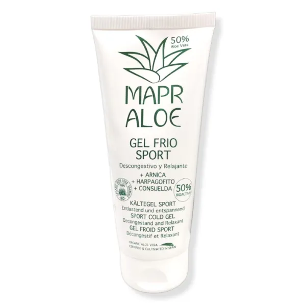 Mapr Aloe Gel Cold Sport decongestionante e rilassante, + Arnica, + Artiglio del diavolo, + Consolida maggiore